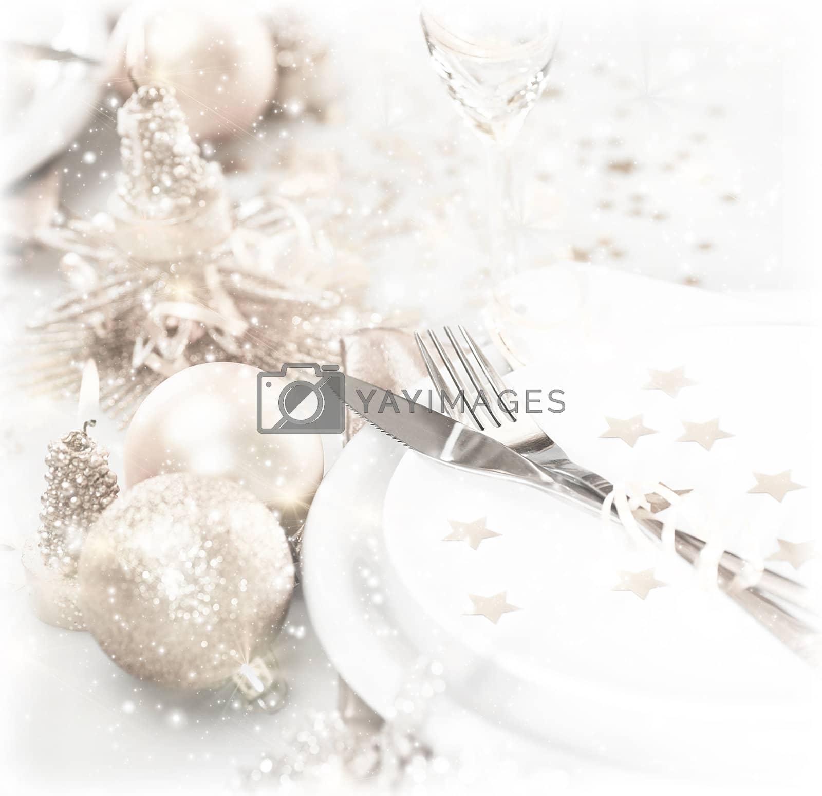 Royalty free image of Festive table setting by Anna_Omelchenko