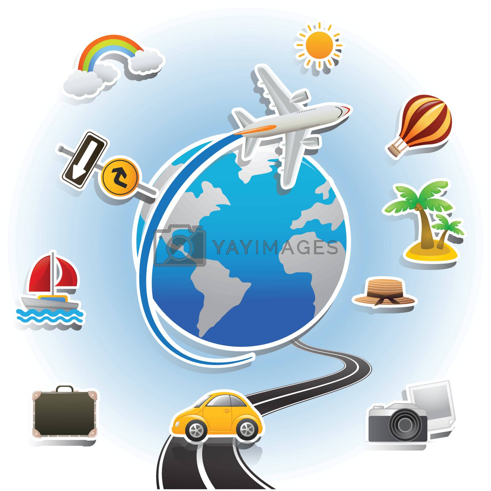 Royalty free image of Travel icons symbol collection by nirots