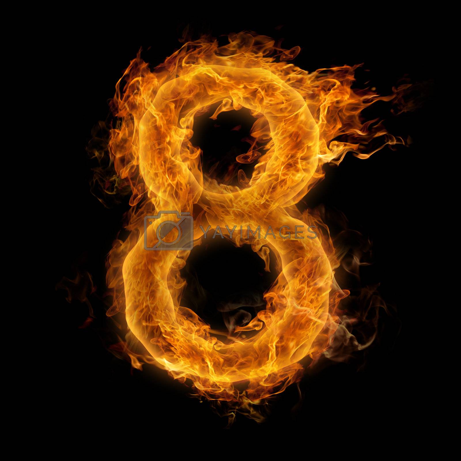 Royalty free image of Flaming Number by melpomene