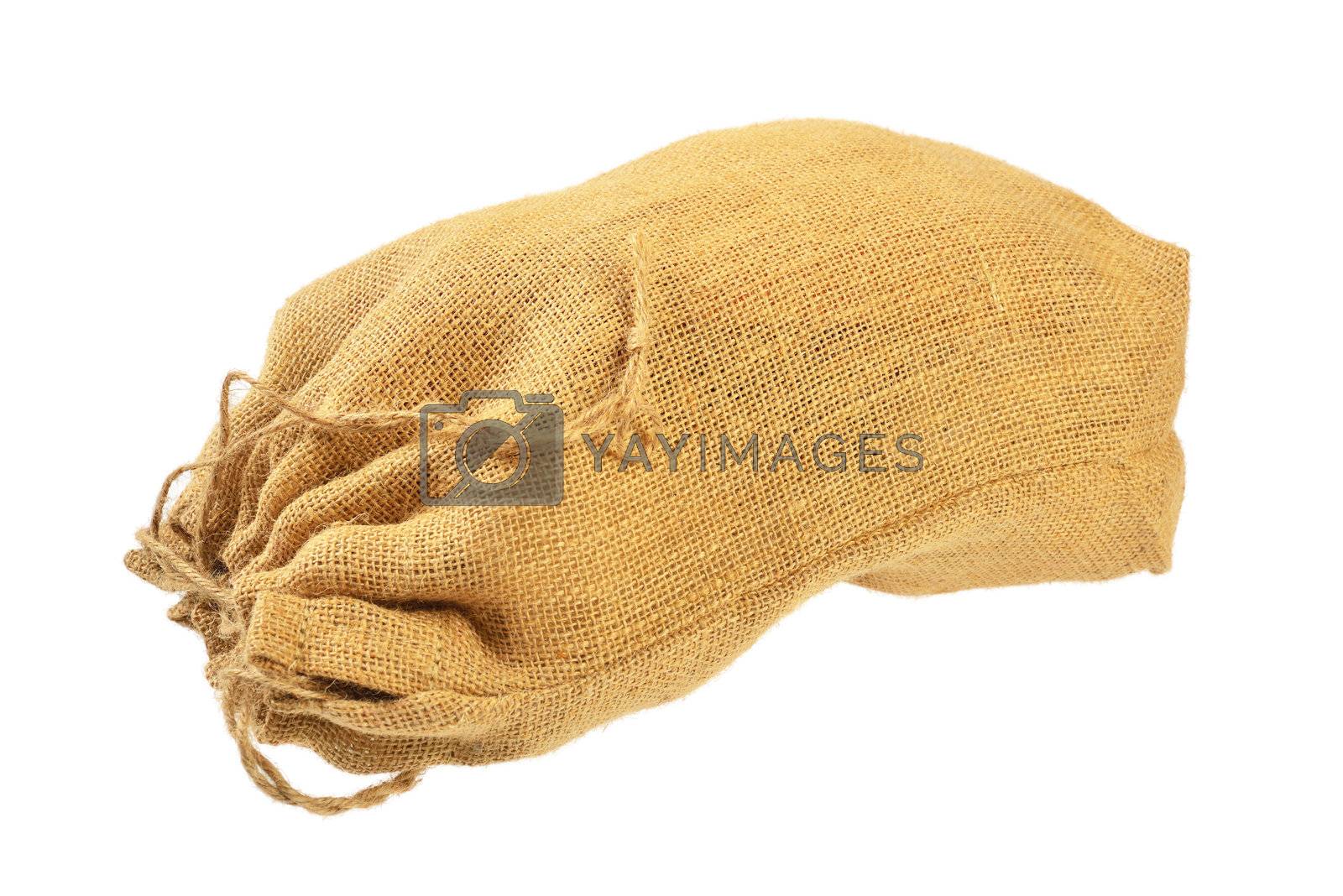 Royalty free image of Cloth bag with drawstrings by grauvision