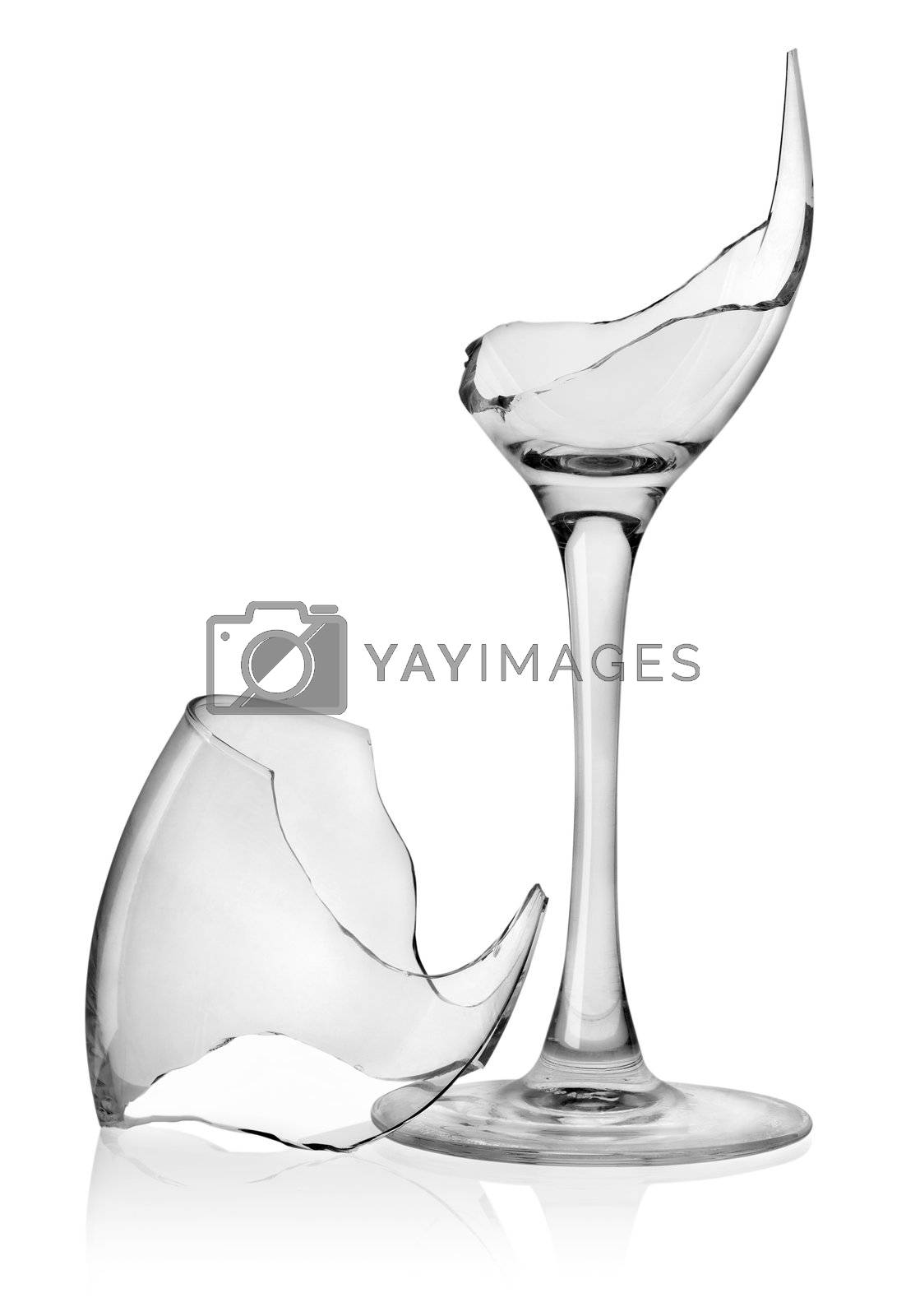 Royalty free image of Broken wine glass by Givaga