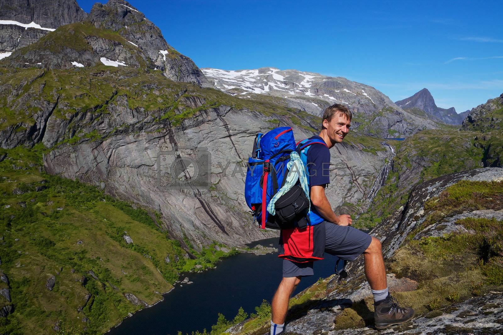 Royalty free image of Backpacking in Norway by Harvepino