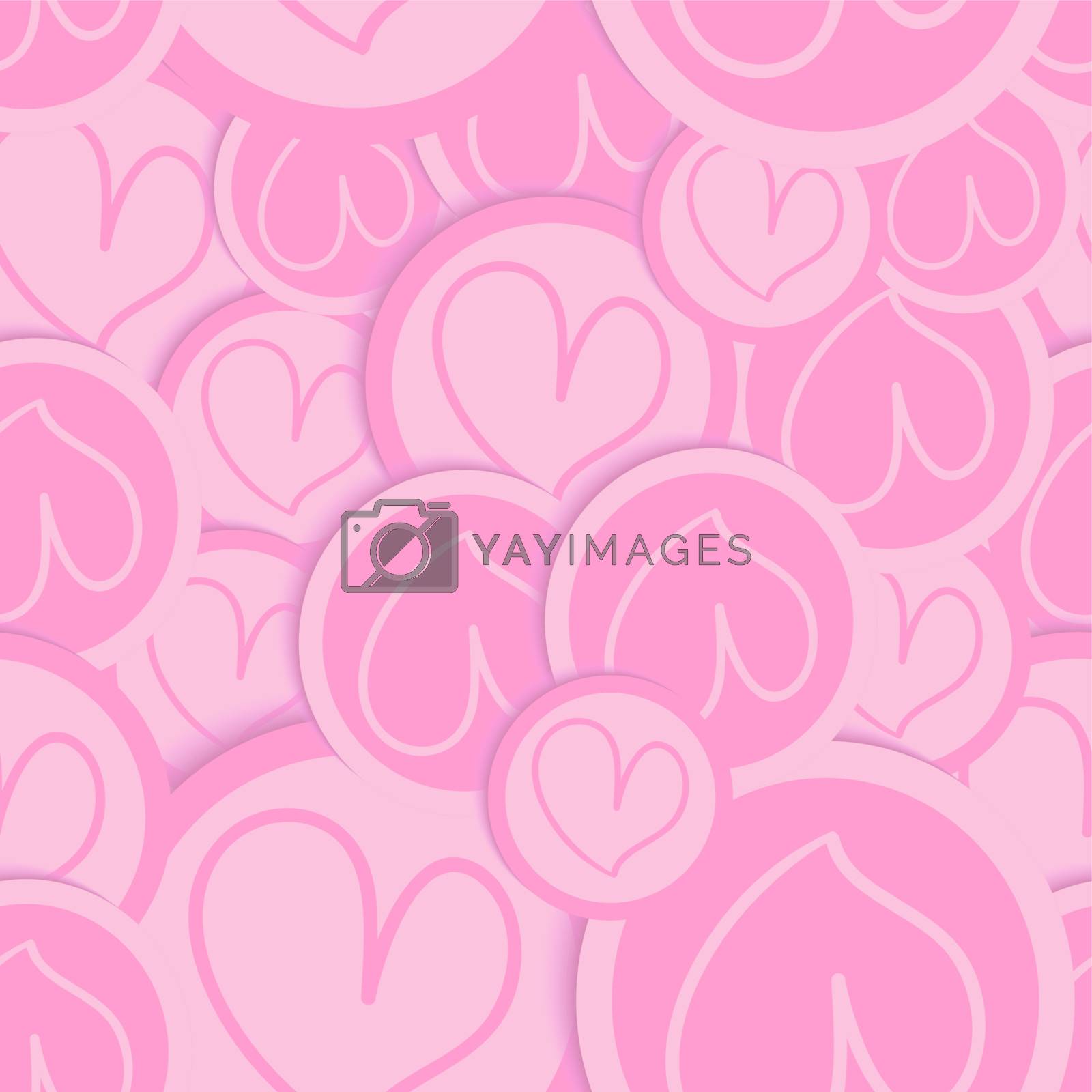Royalty free image of Valentine love heart pattern by cienpies