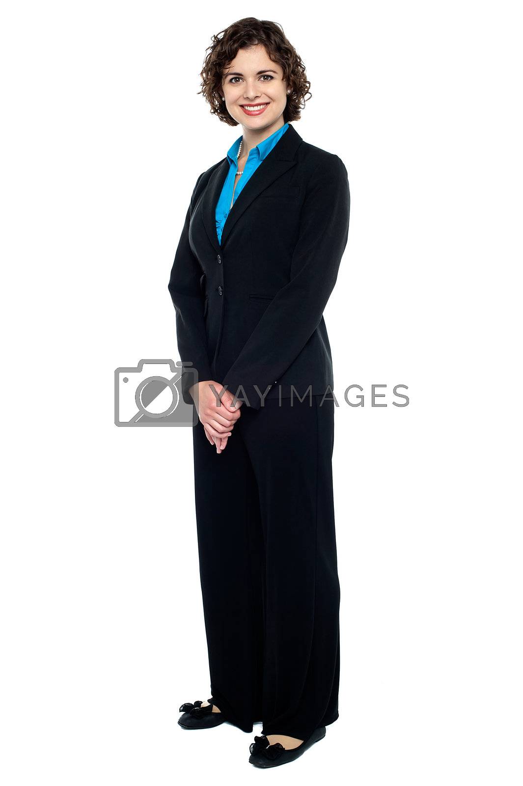 Royalty free image of Pretty young business lady in formal attire by stockyimages