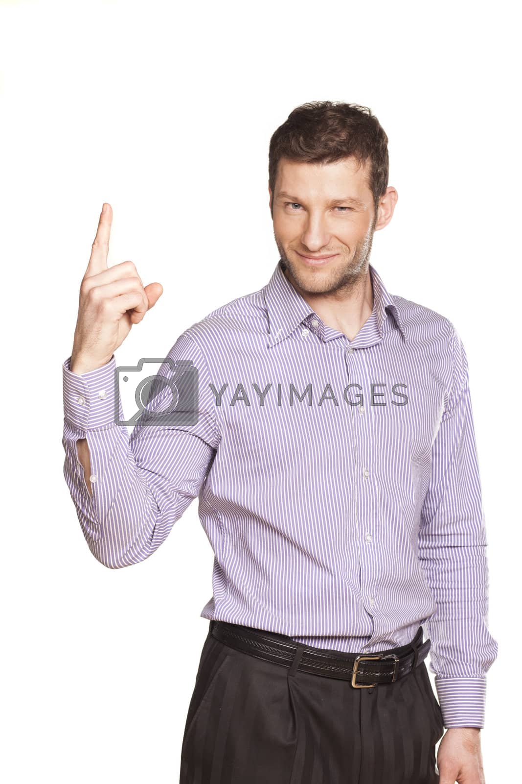 Royalty free image of businessman pointing by Vladimirfloyd