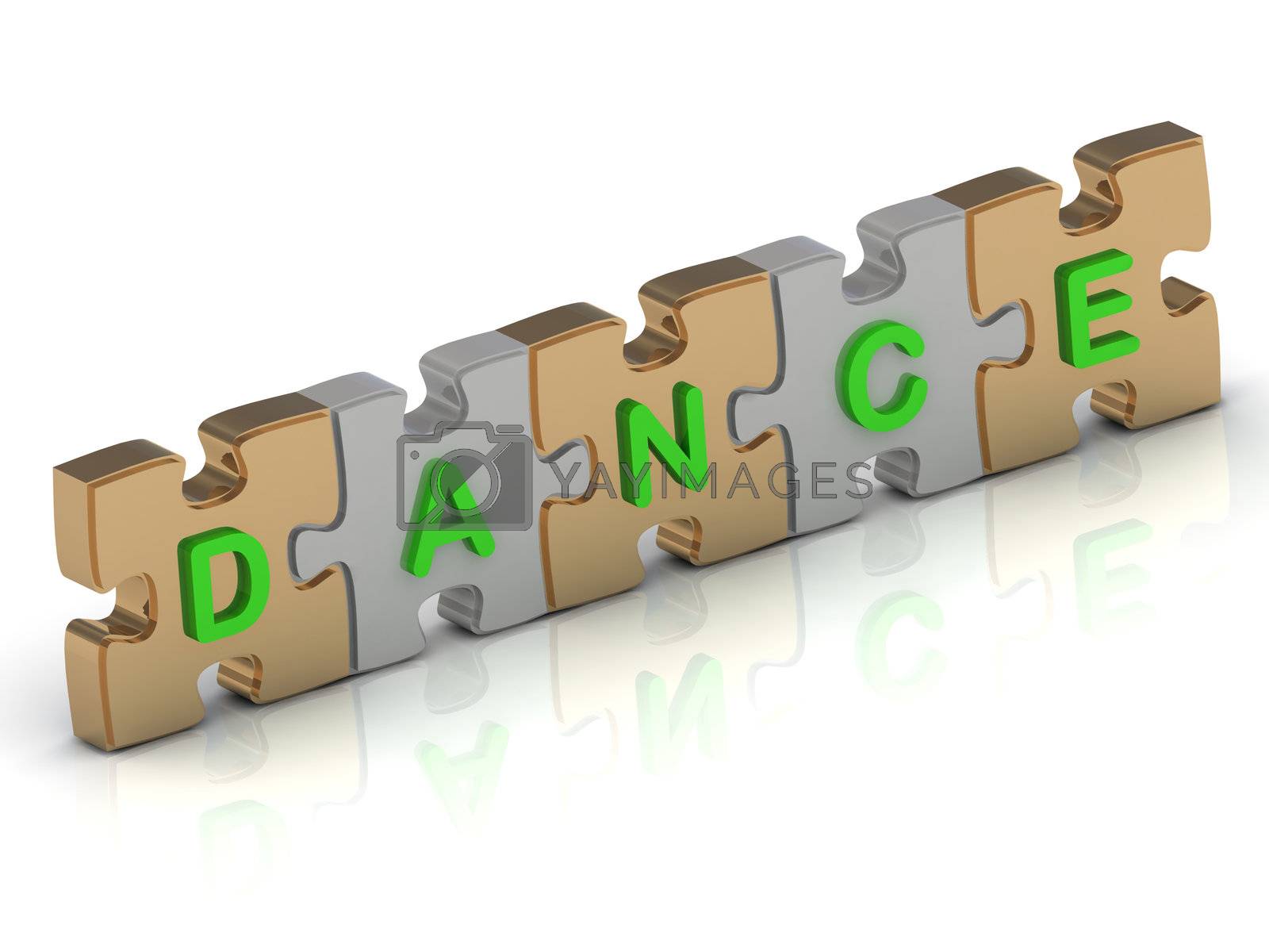 Royalty free image of DANCE word of gold puzzle by GreenMost