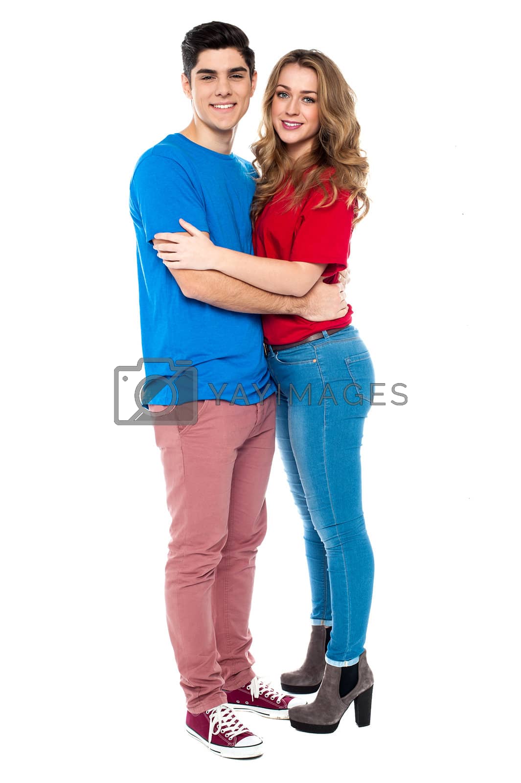 Royalty free image of Trendy love couple embracing each other by stockyimages
