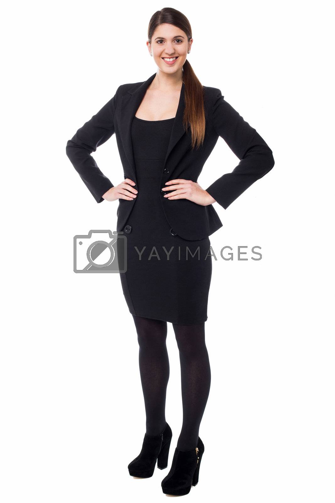 Royalty free image of Ambitious young business employee by stockyimages