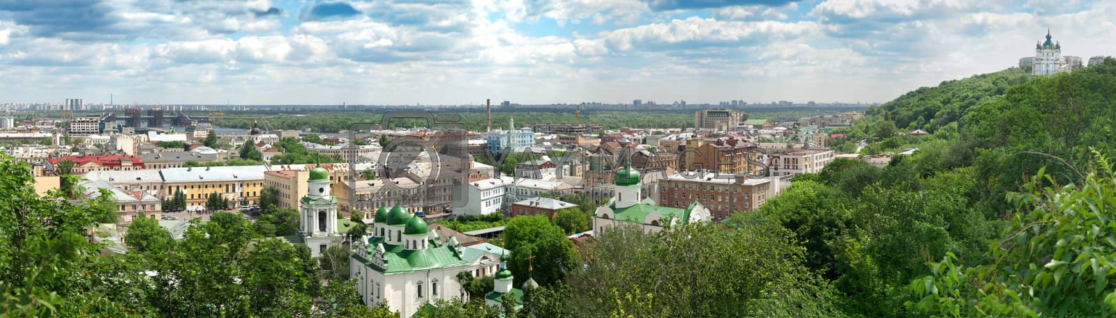 Royalty free image of Panorama of the summer Kyiv by artjazz