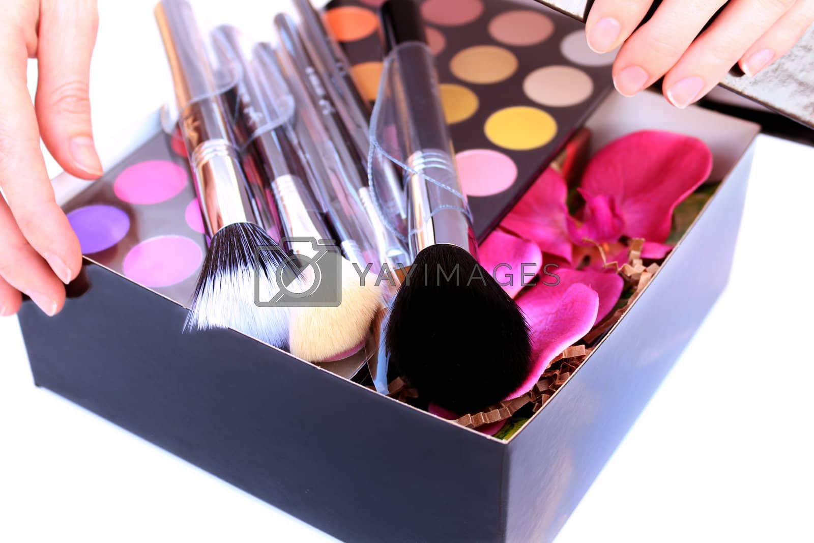 Royalty free image of Gift Box with makeup inside  by javiercorrea15