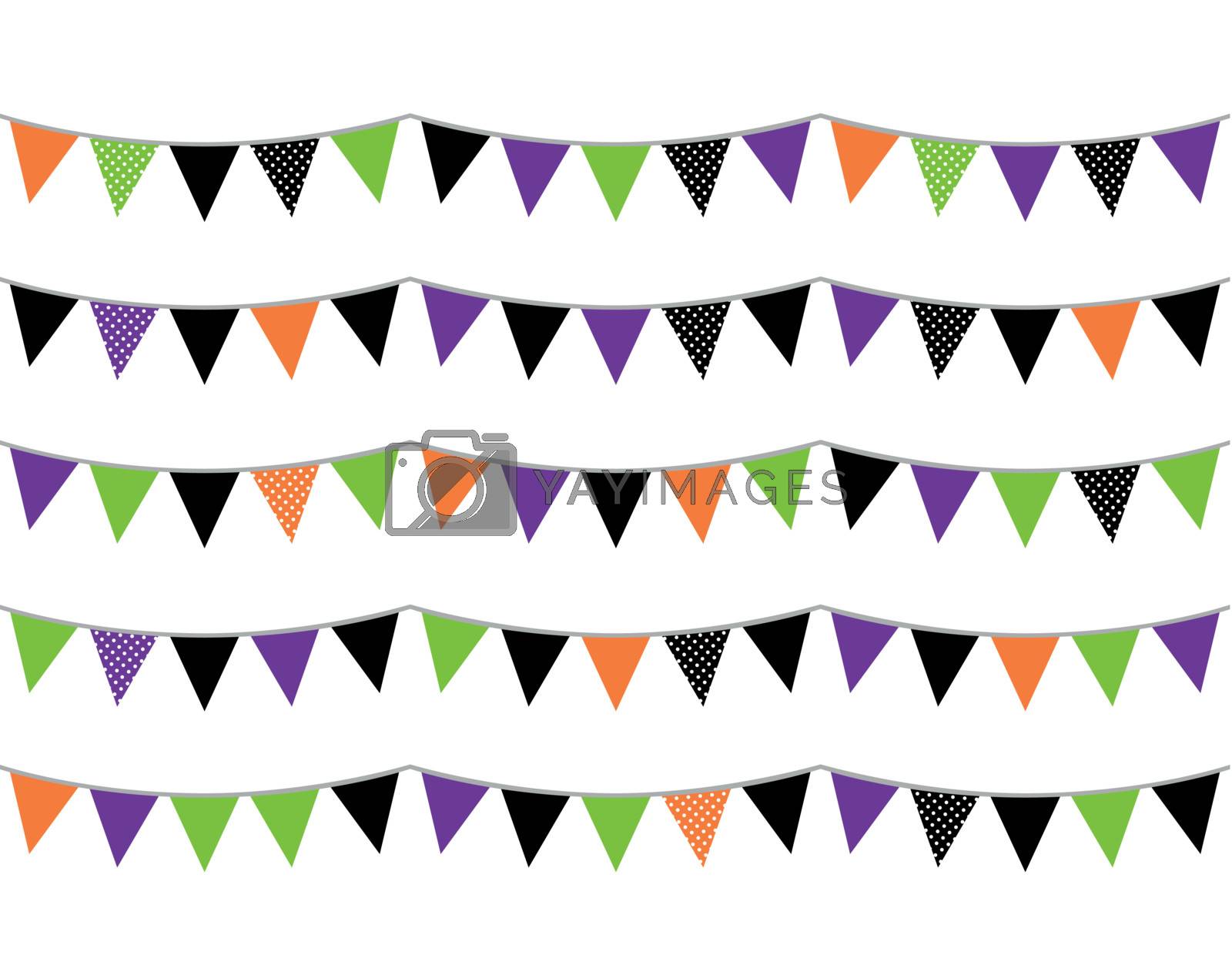 Royalty free image of Halloween flags or bunting isolated on white by Lordalea