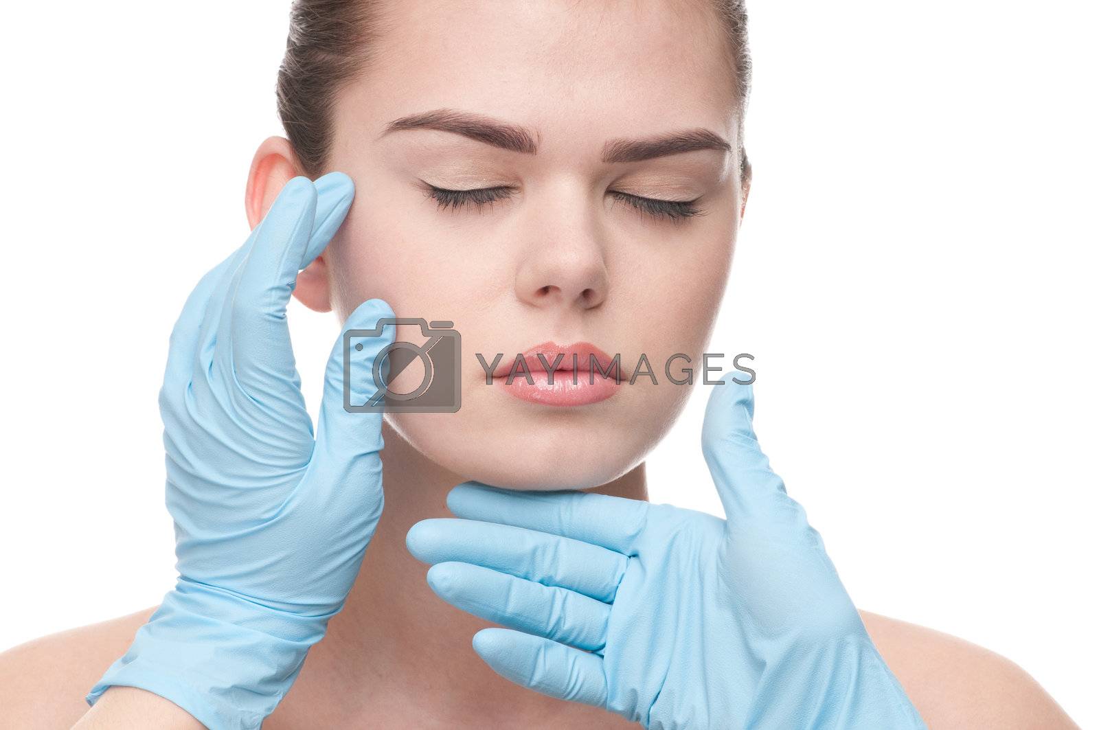Royalty free image of Medical examination face of beautiful woman by markin