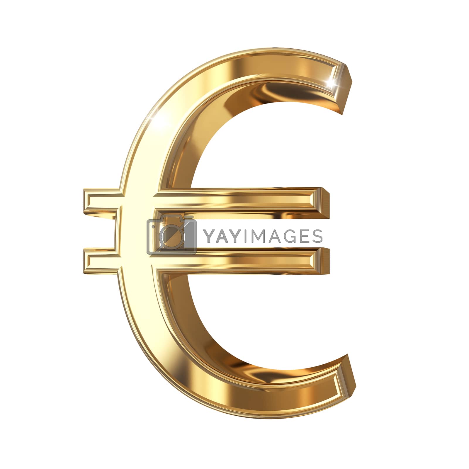 Royalty free image of Golden Euro currency - isolated on white by 123dartist