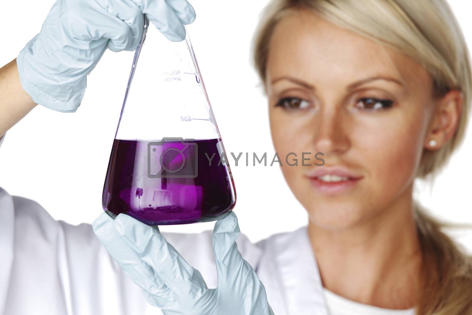 Royalty free image of chemical experiment by Yellowj