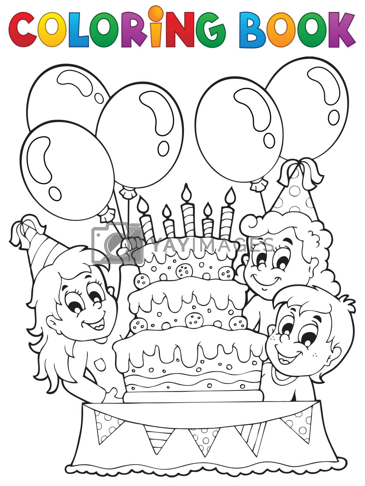 Royalty free image of Coloring book kids party theme 2 by clairev