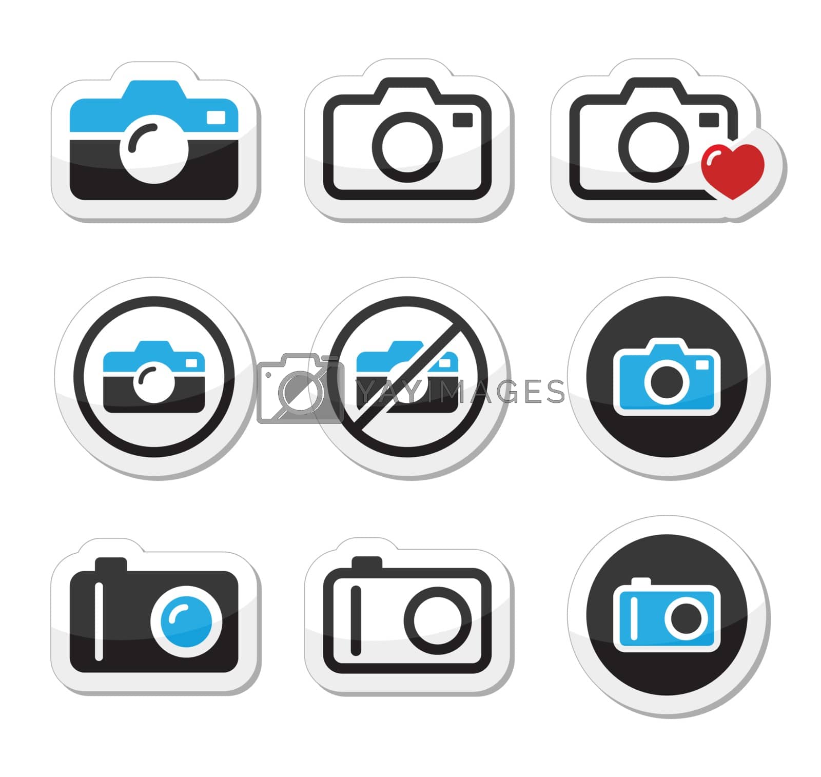 Royalty free image of Camera analogue and digital icons set by RedKoala