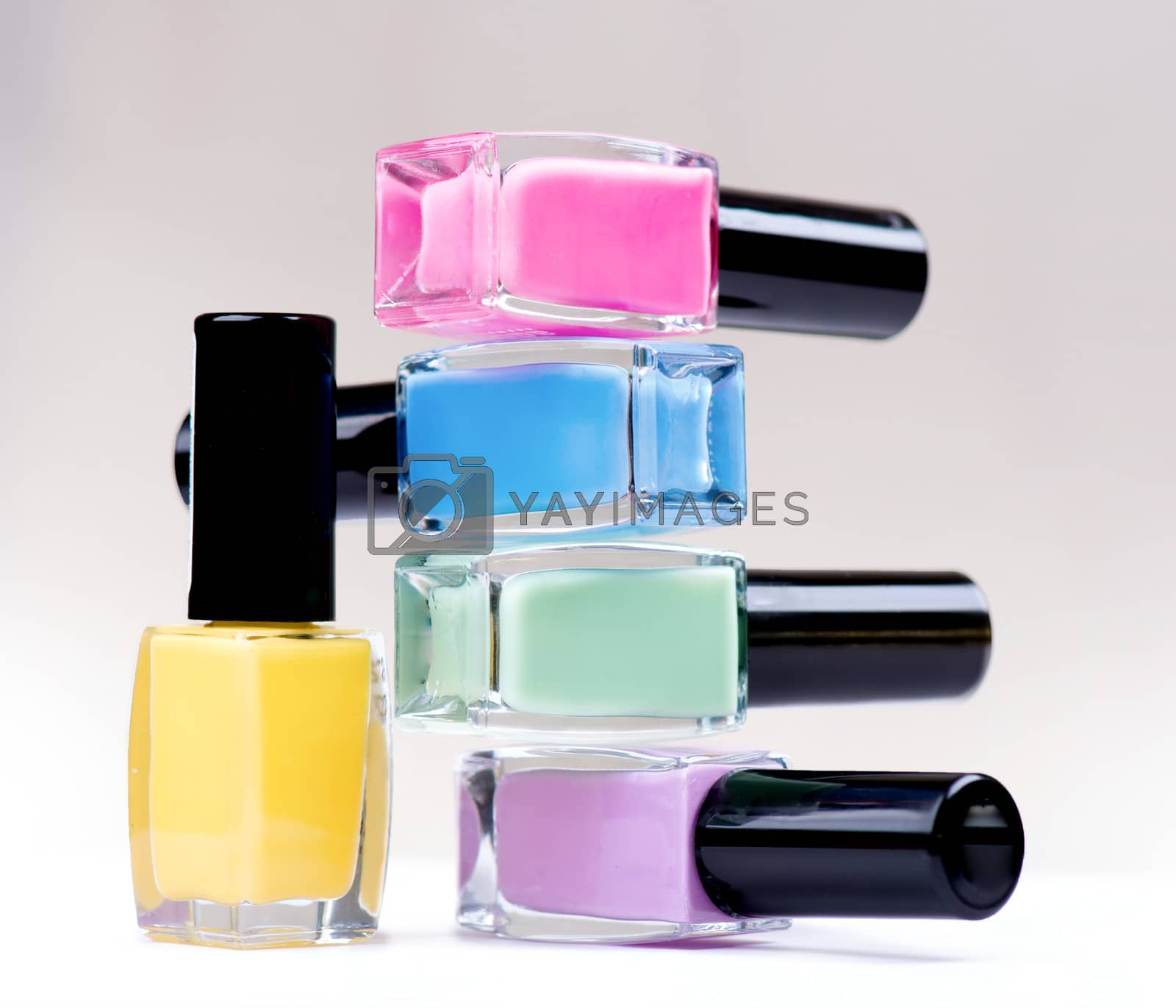Royalty free image of Nail Polish. Manicure. Colorful Nail Polish Bottles  by SubbotinaA