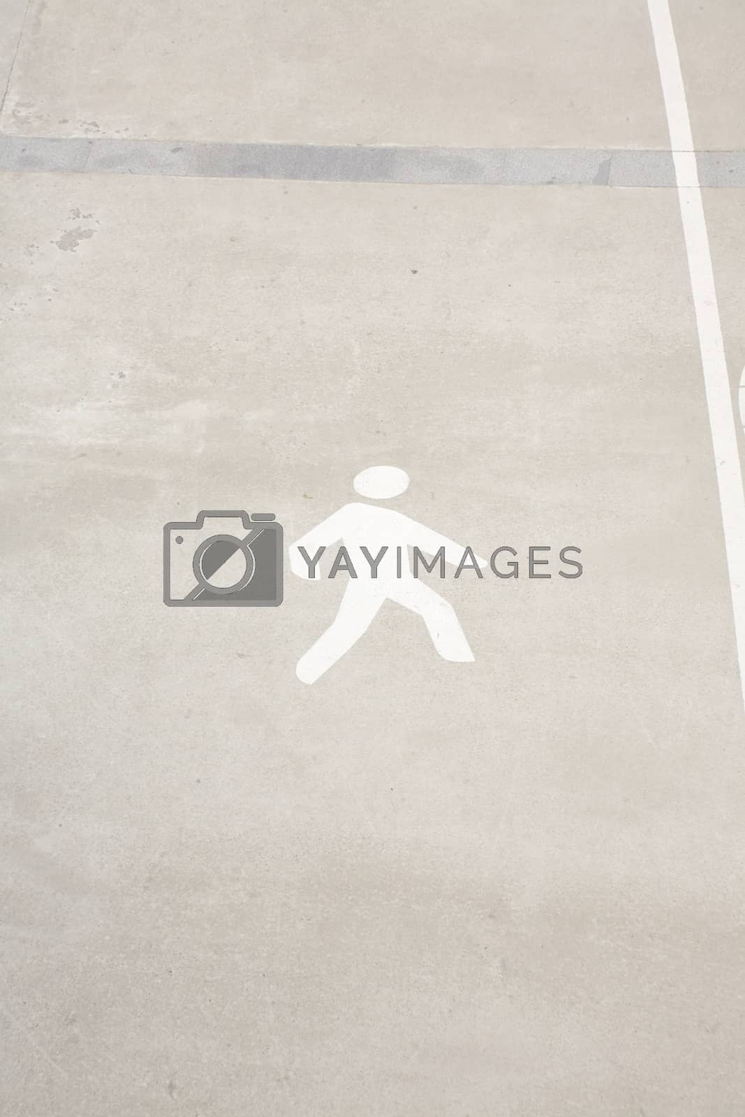 Royalty free image of pedestrian lane sign by quintanilla