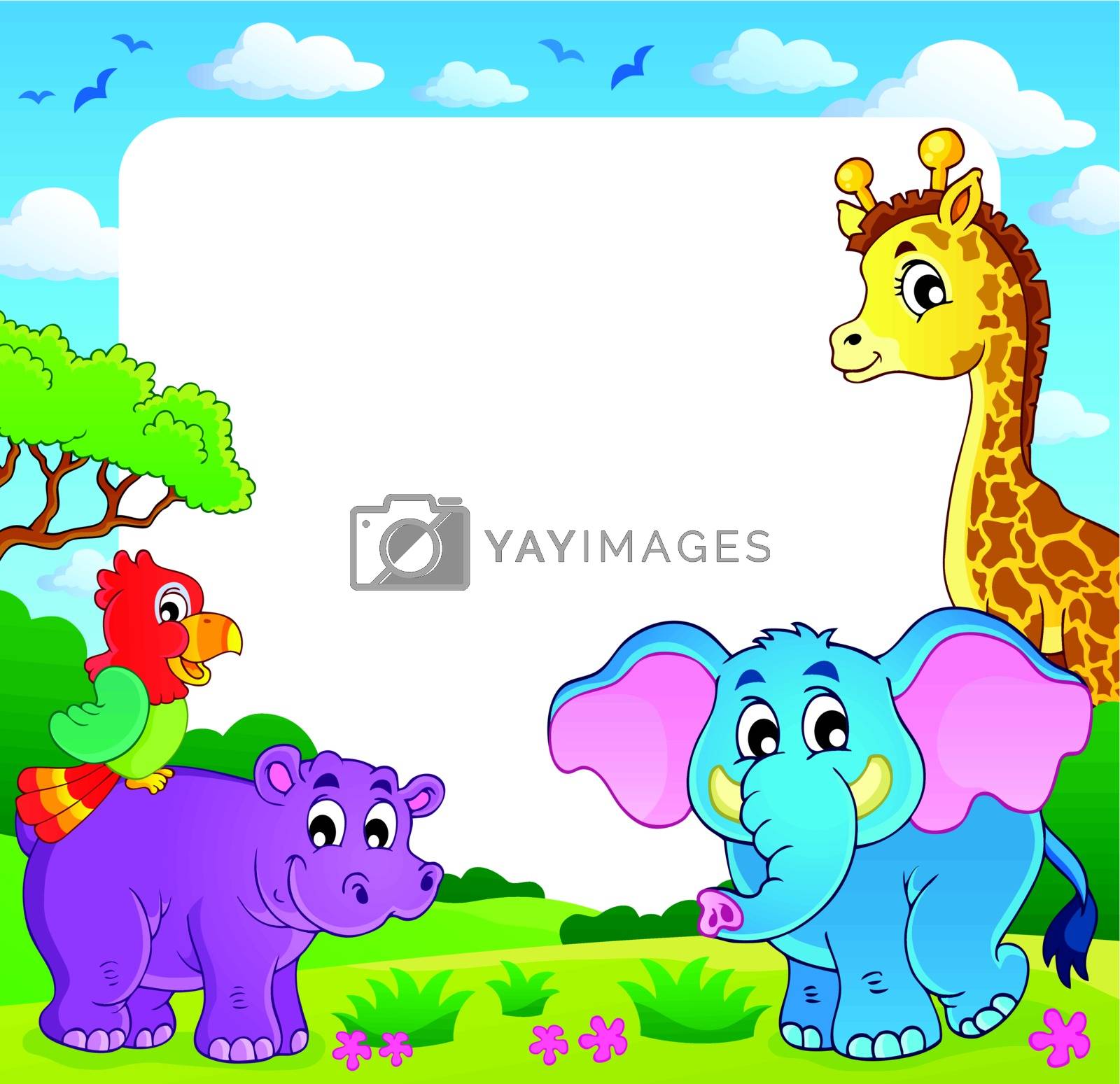 Royalty free image of Frame with African fauna 1 by clairev