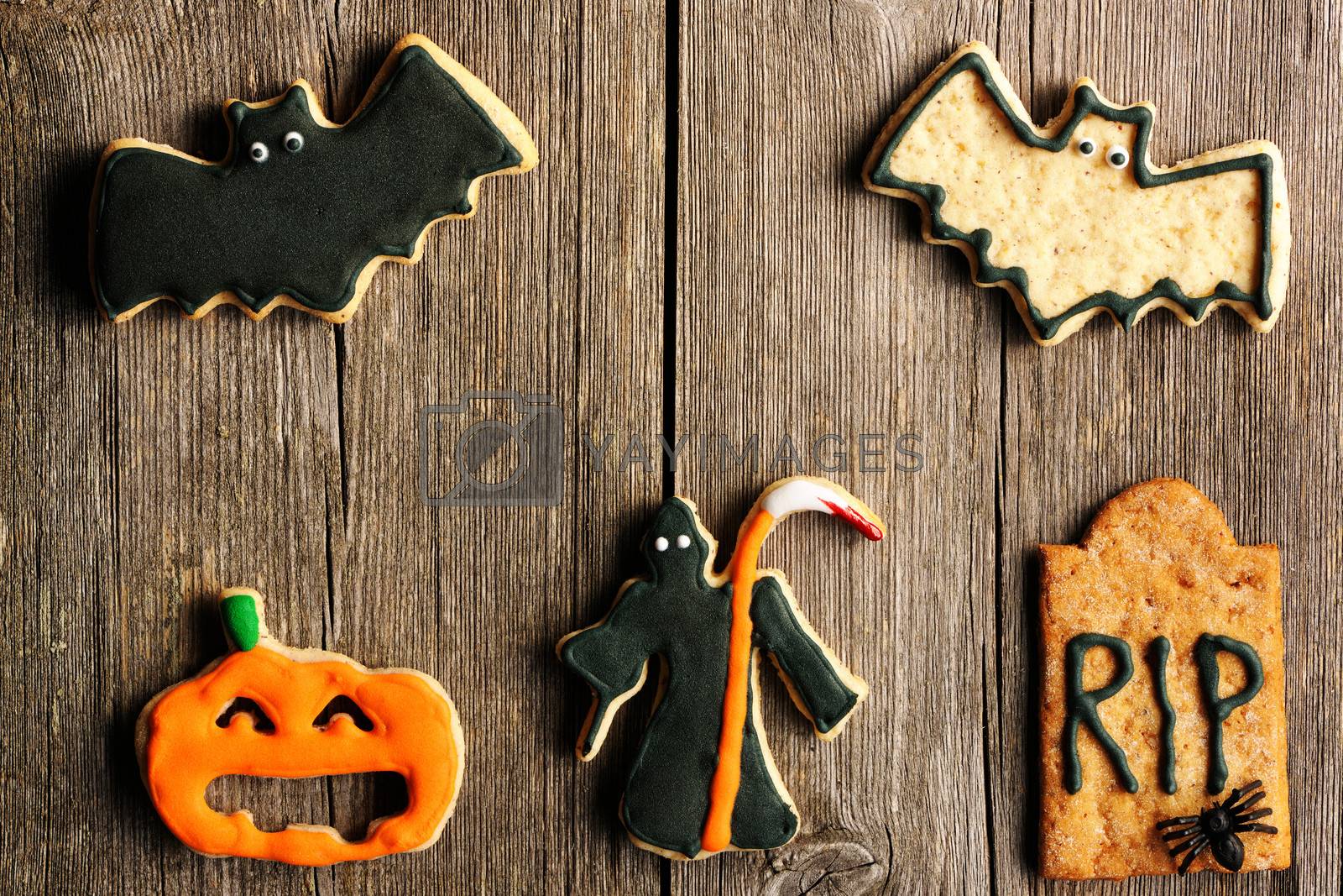 Royalty free image of Halloween homemade gingerbread cookies by haveseen
