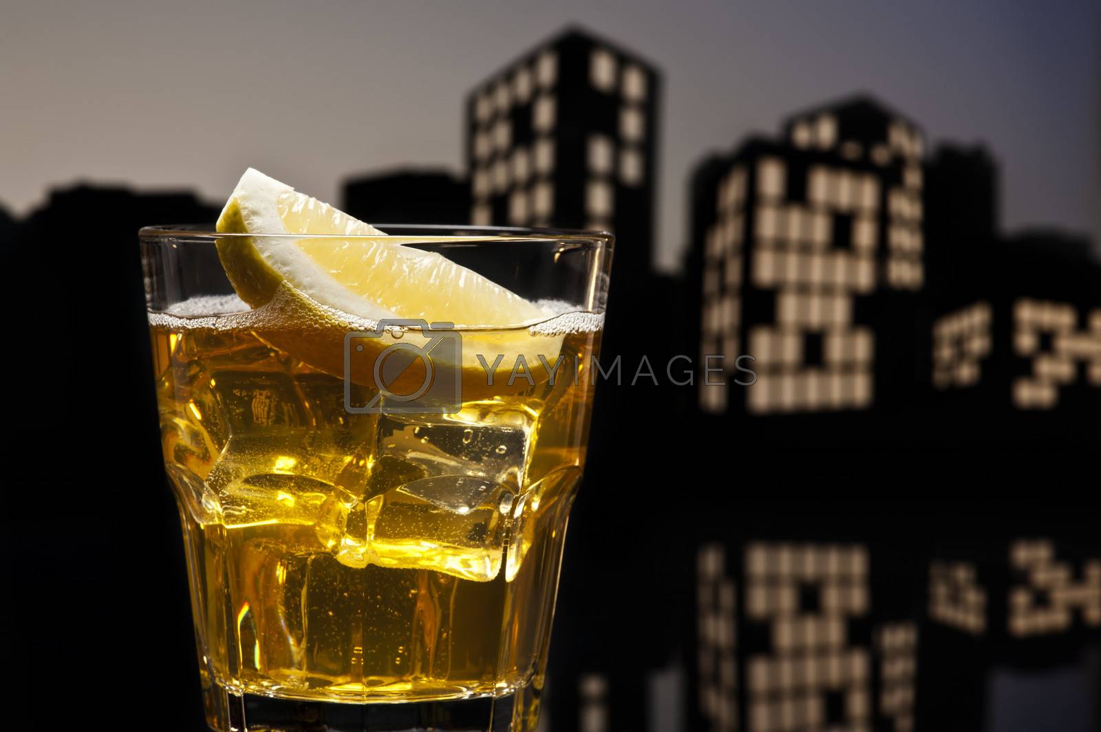 Royalty free image of Metropolis Whisky sour cocktail by 3523Studio