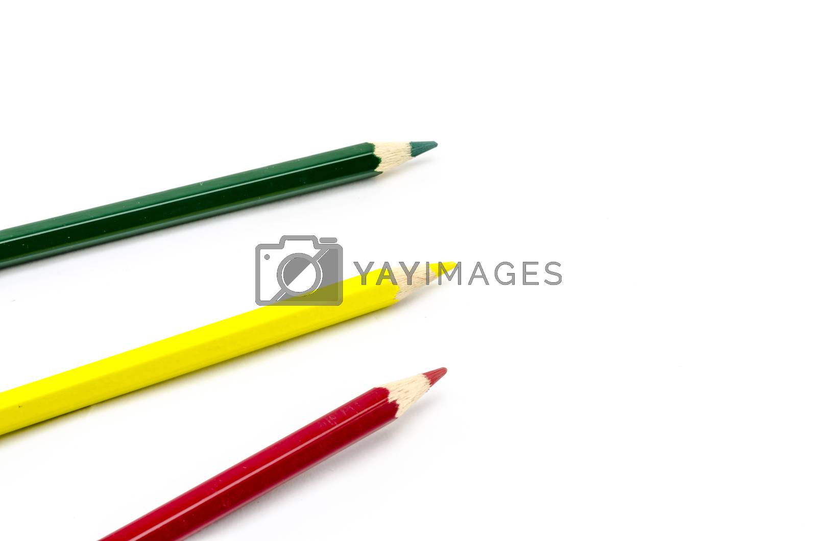 Royalty free image of color pencils isolated on white by ammza12