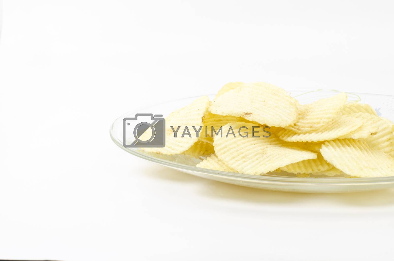 Royalty free image of snack potato chips isolated on white  by ammza12