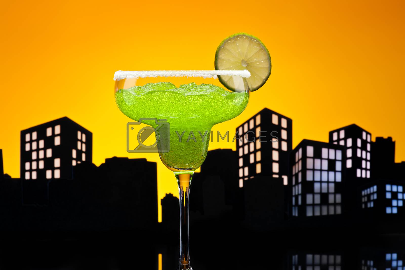 Royalty free image of Metropolis green Margarita cocktail by 3523Studio