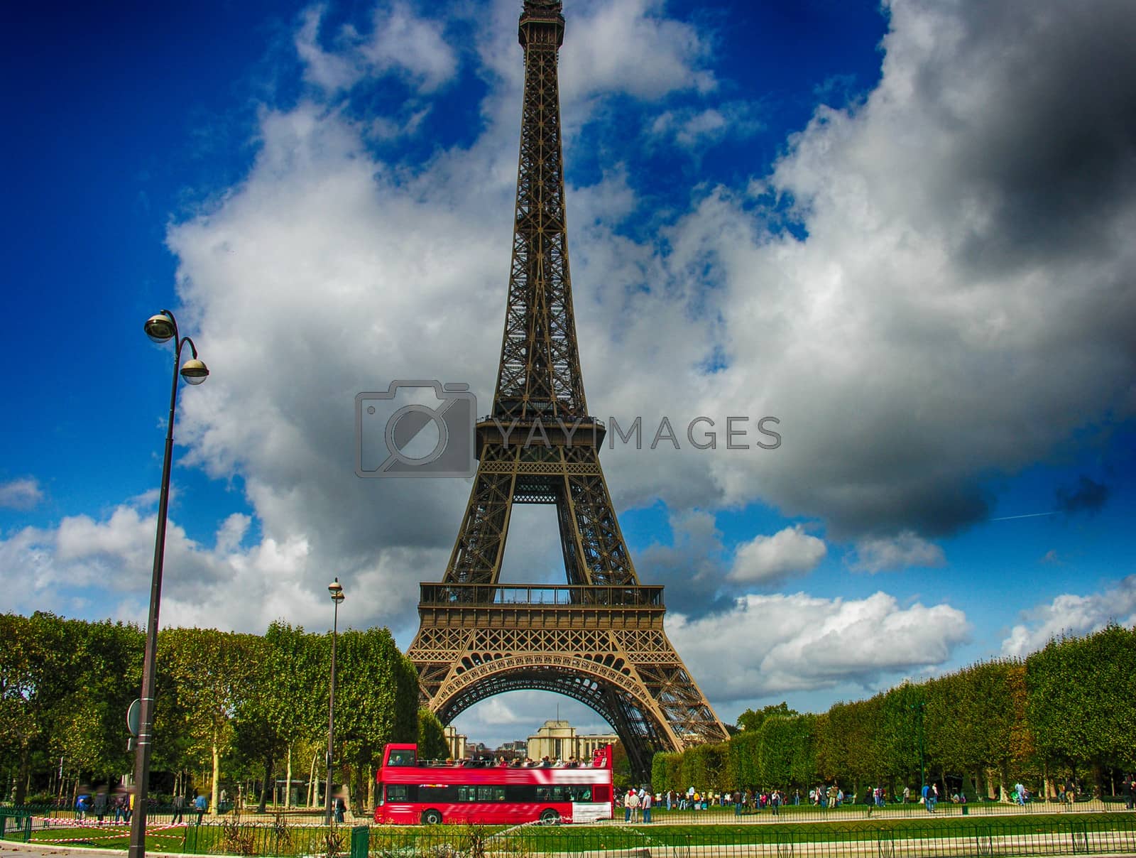 Royalty free image of Paris, La Tour Eiffel. Beautiful view of famous tower from Champ by jovannig
