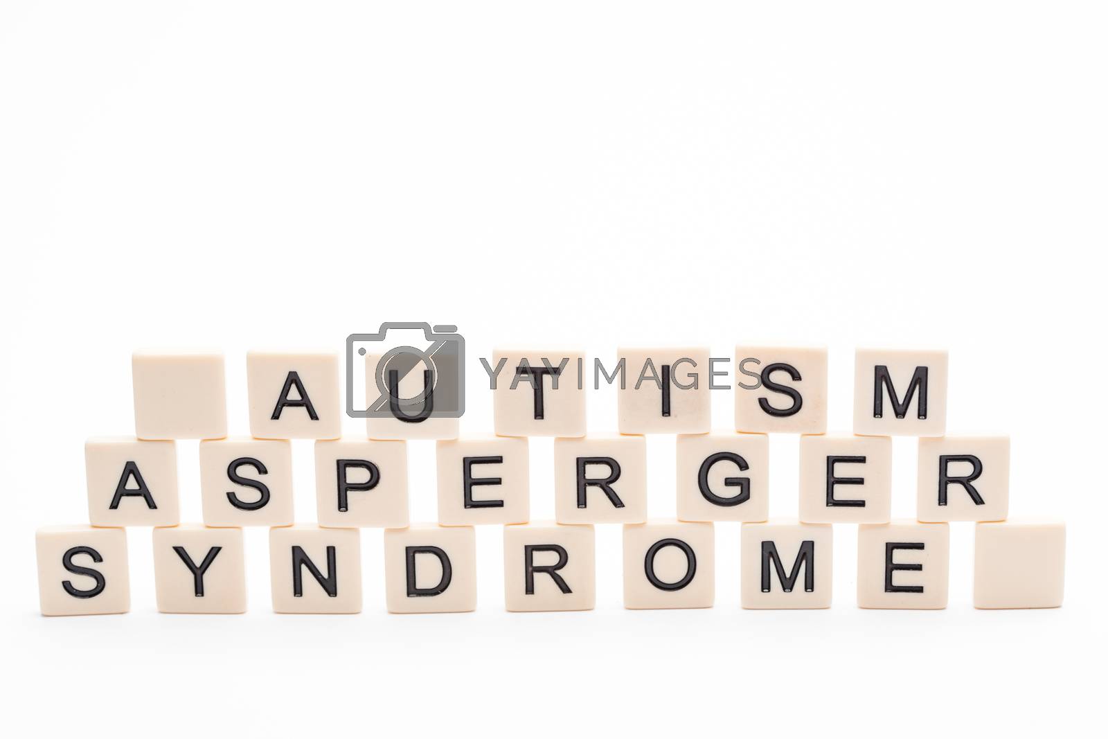 Royalty free image of Autism asperger syndrome spelled out in plastic letter pieces by Wavebreakmedia