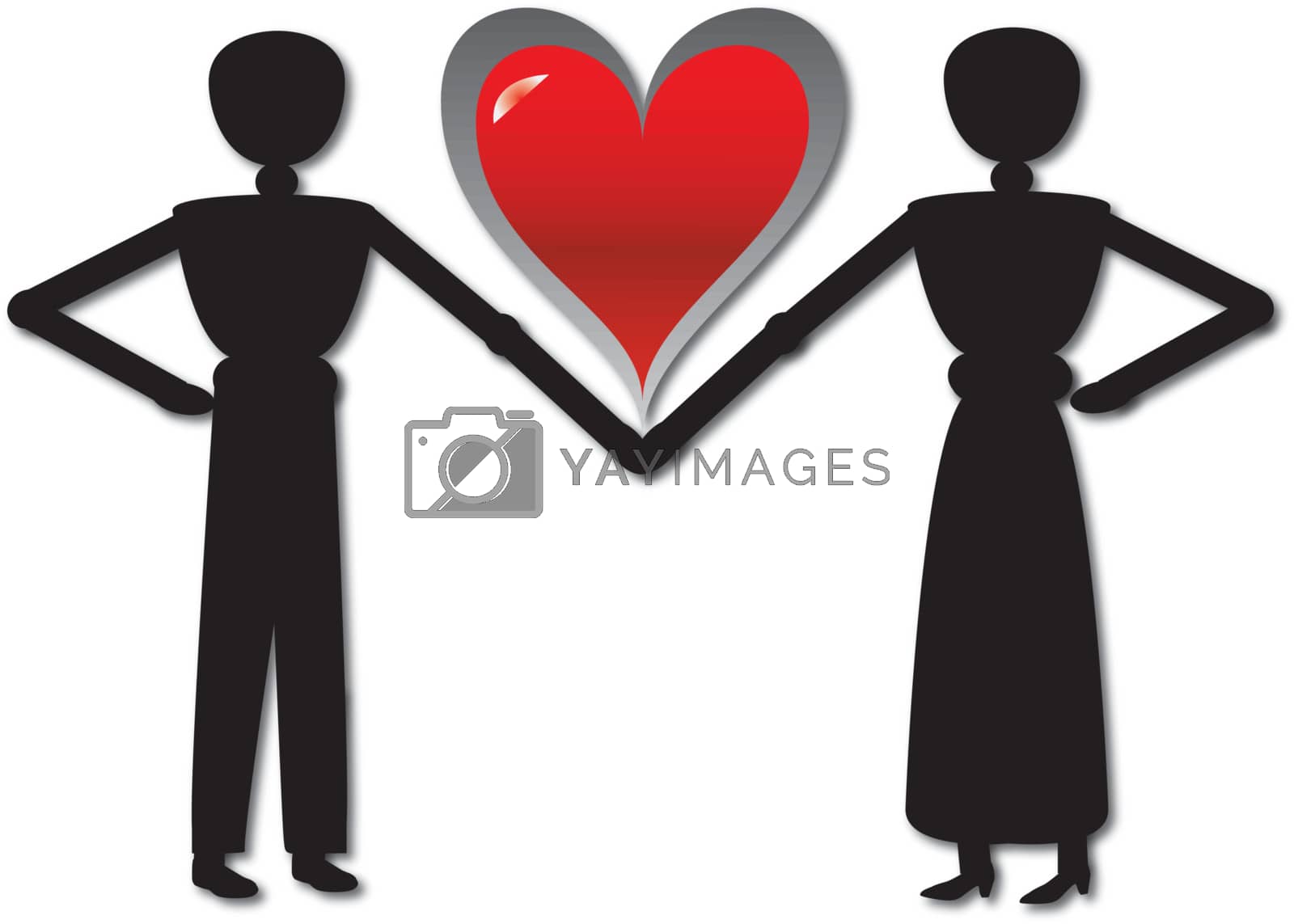 Royalty free image of couple in love by compuinfoto