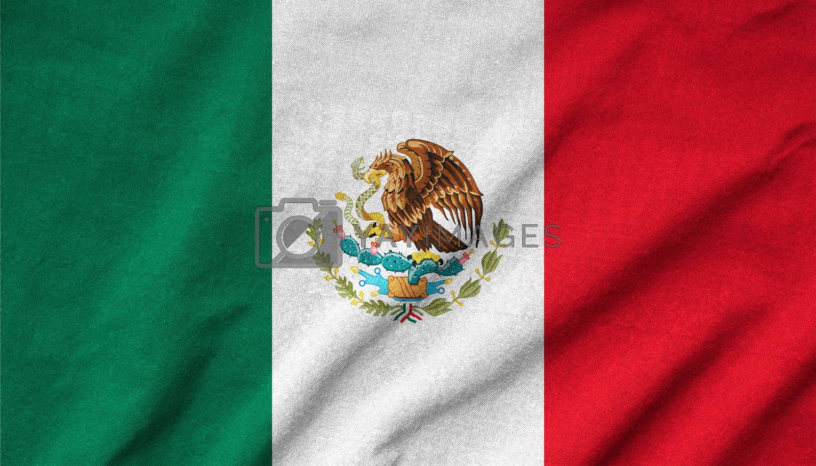 Royalty free image of Ruffled Mexico Flag by pinkblue