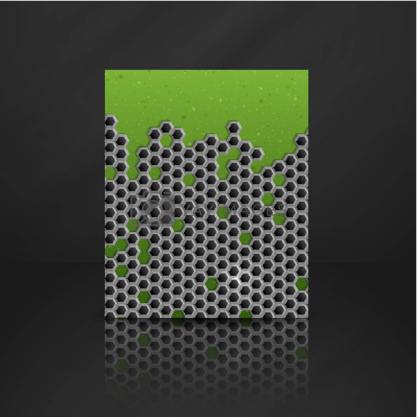 Royalty free image of Hexagon Metal Banner. by HelenStock
