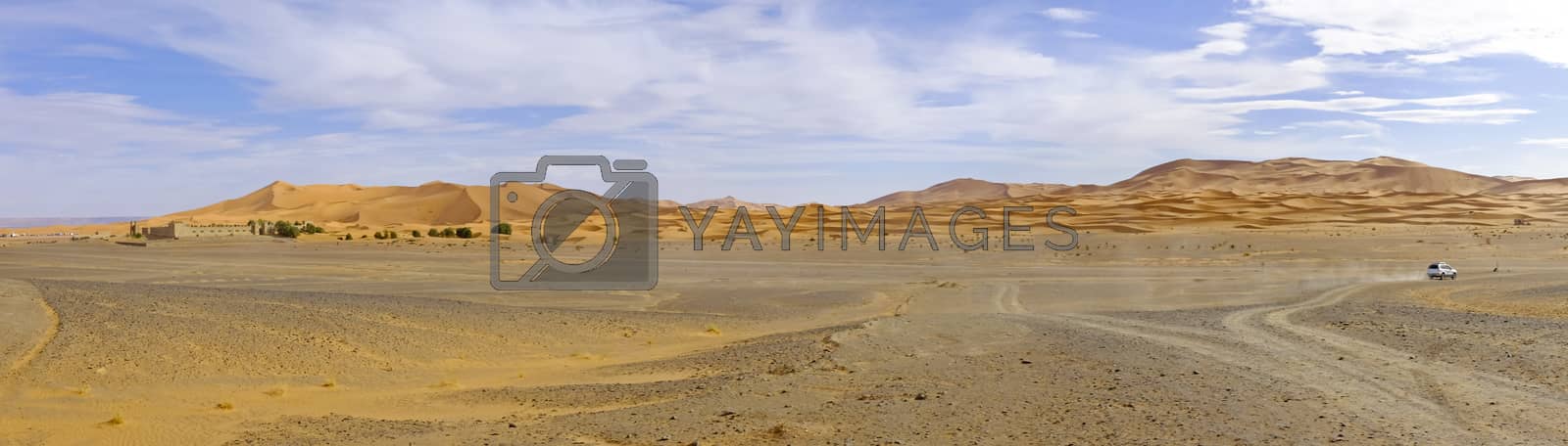 Royalty free image of Panorama from the Erg Chebbi desert in Maroc Africa by devy