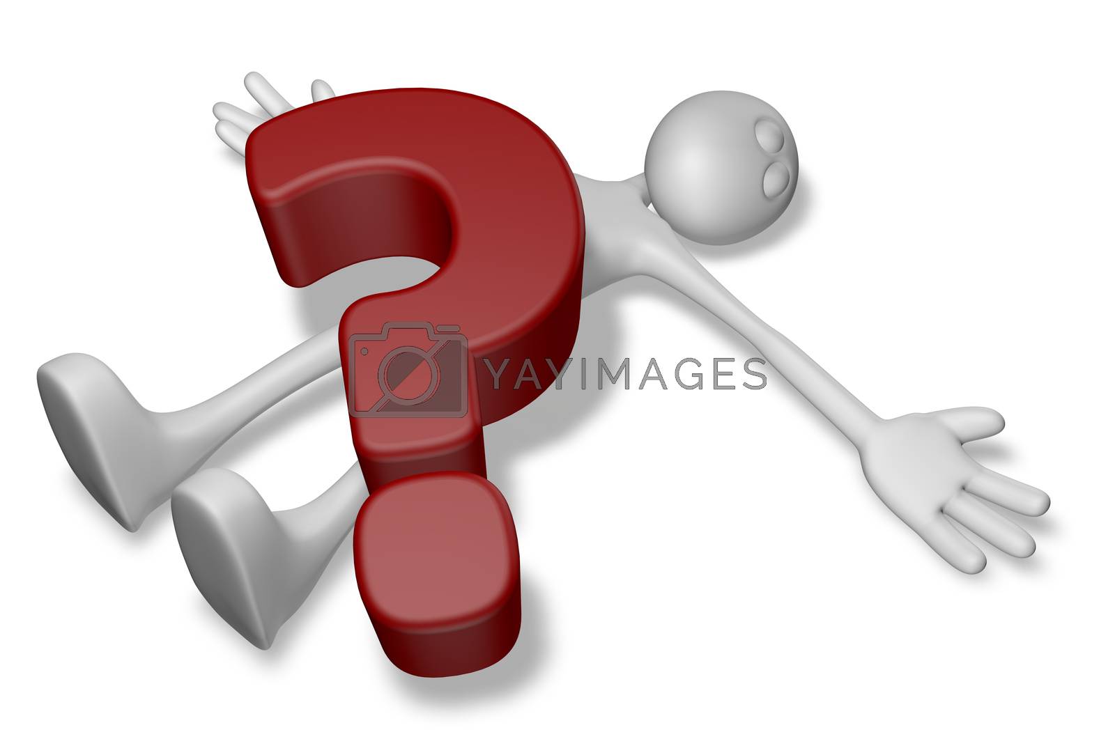 Royalty free image of dead by question mark by drizzd