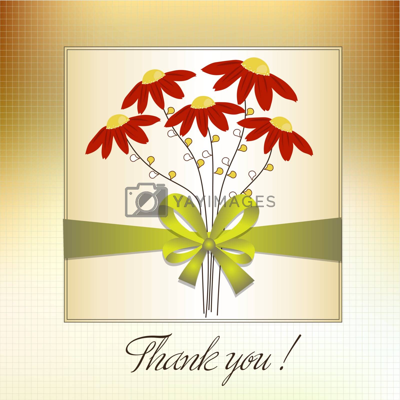 Royalty free image of thank you card by balasoiu