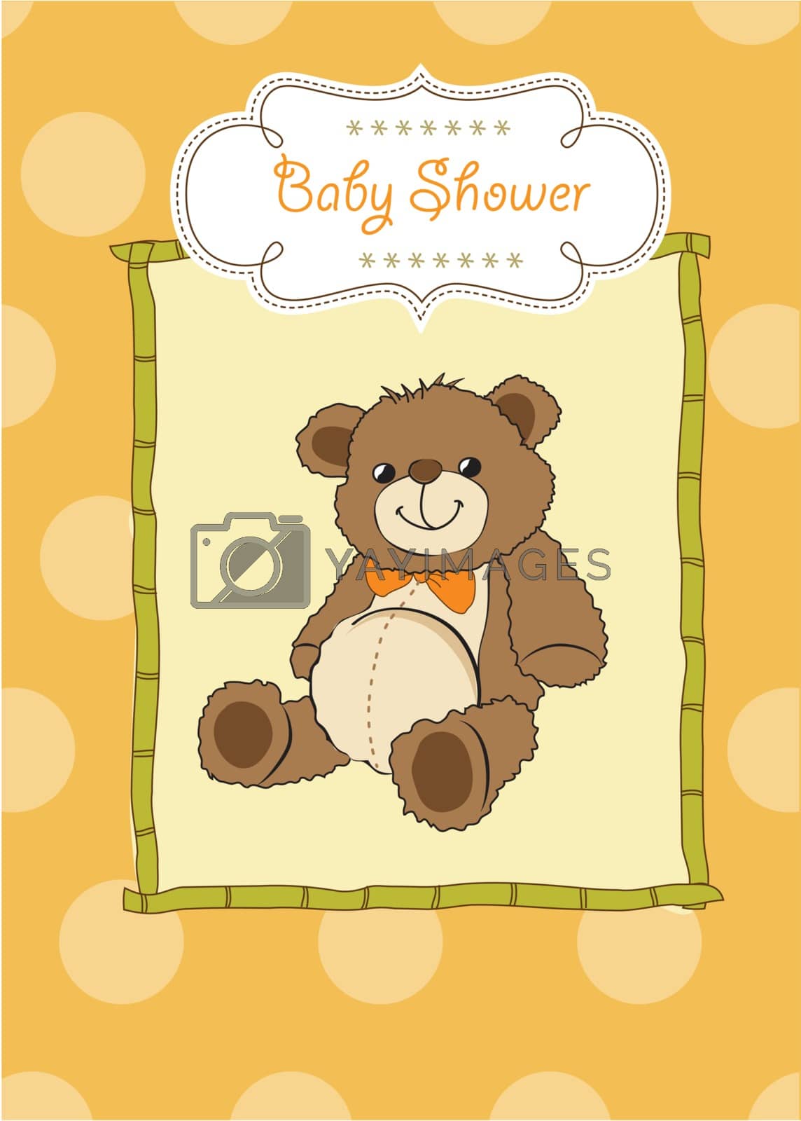 Royalty free image of birthday card with a teddy bear by balasoiu