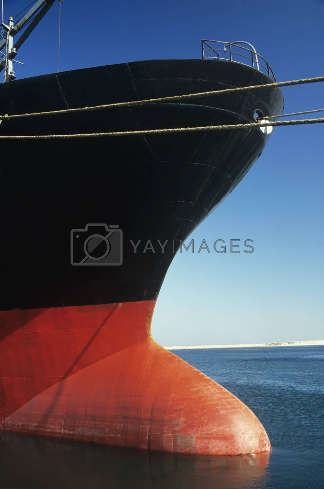 Royalty free image of Bulbous bow of stationary ship by moodboard