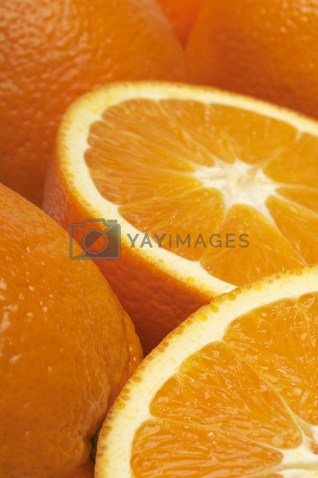 Royalty free image of Full frame image of fresh juicy oranges by moodboard