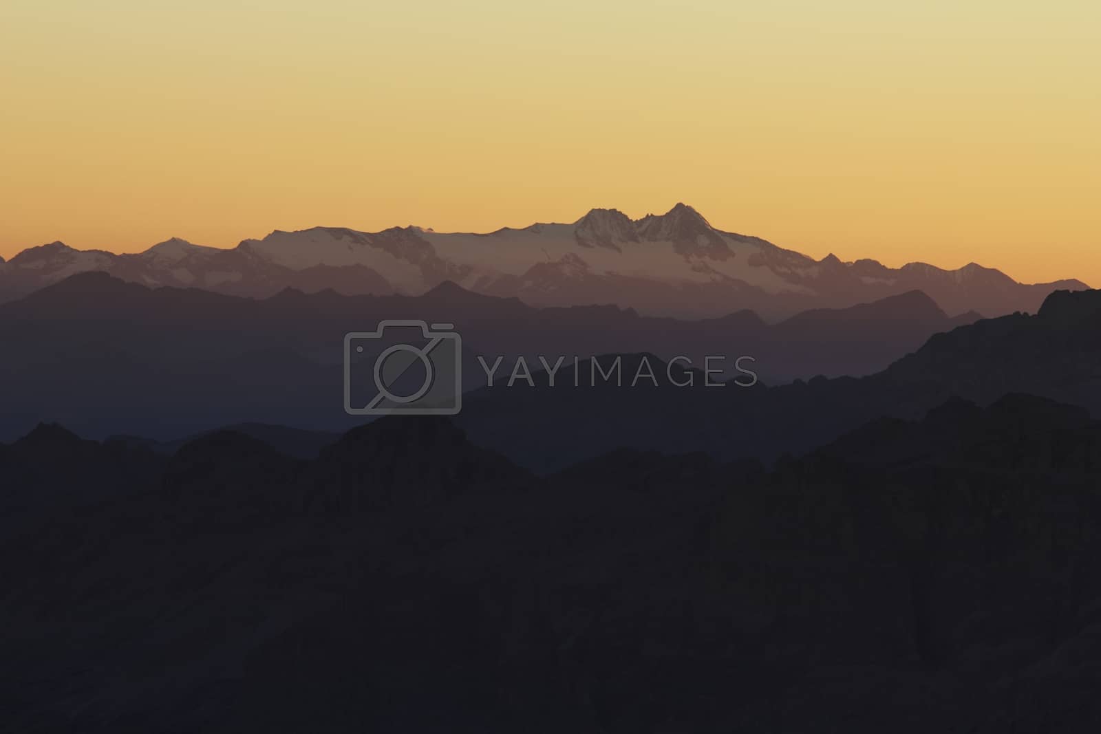 Royalty free image of Grossglockner (Austria) seen from Marmolada Summit Italy Dolomites by moodboard
