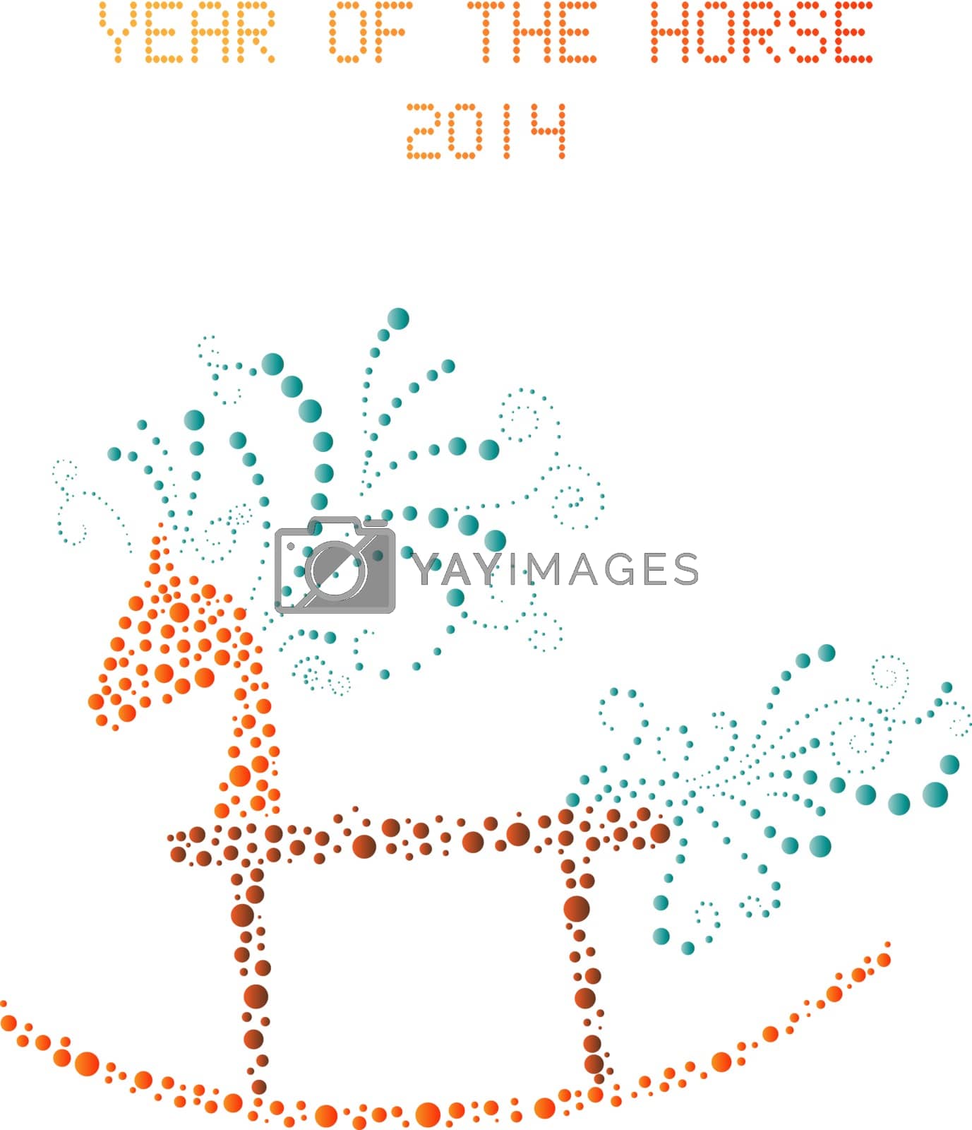 Royalty free image of Symbol of Chinese New Year 2014 by cienpies