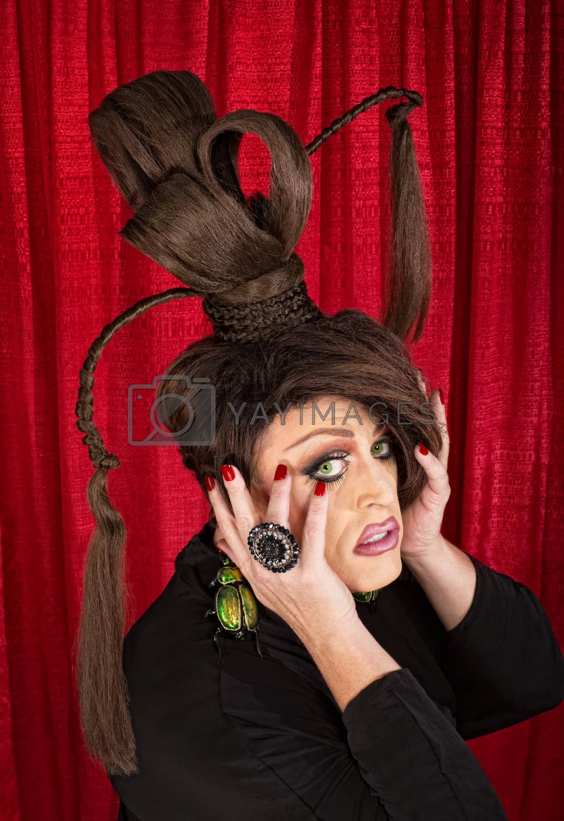 Royalty free image of Frightened Drag Queen by Creatista
