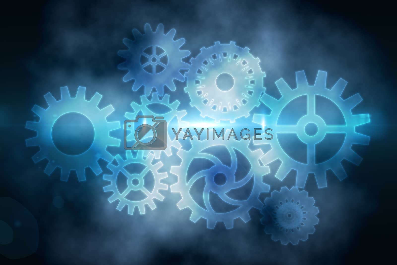 Royalty free image of Cogs and wheels graphic by Wavebreakmedia