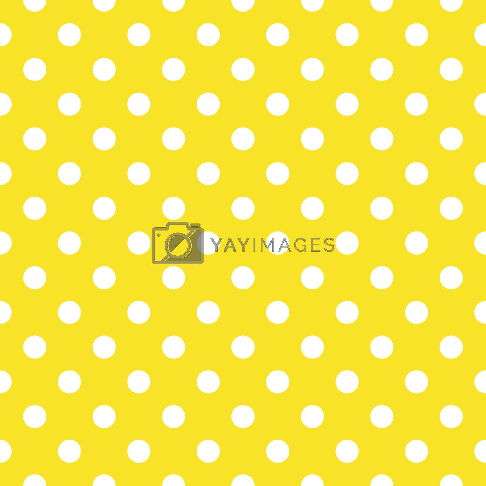 Seamless vector pattern with white polka dots on a lemon yellow background  by ingalinder Vectors & Illustrations with Unlimited Downloads - Yayimages