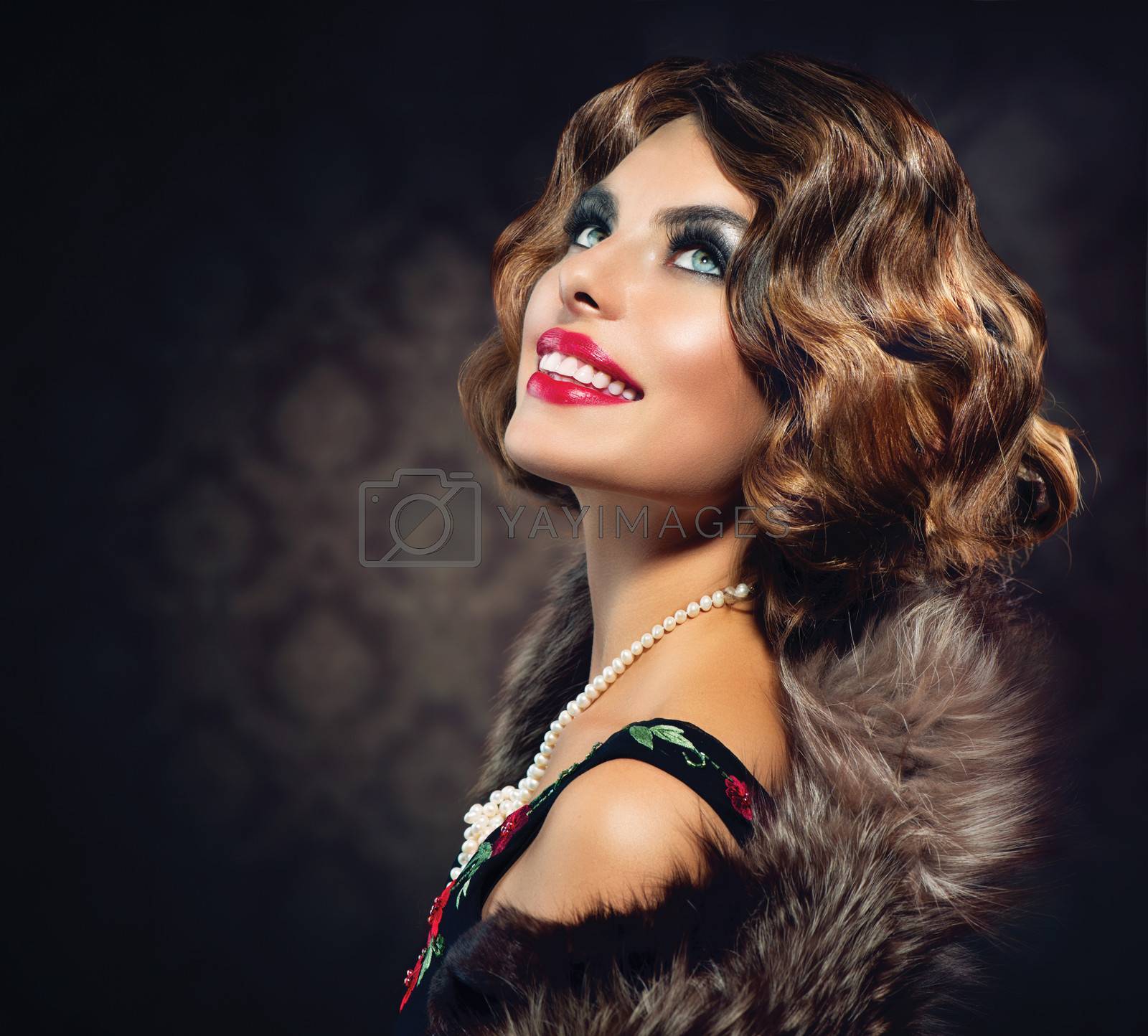 Royalty free image of Retro Woman Portrait. Vintage Styled Photo by SubbotinaA