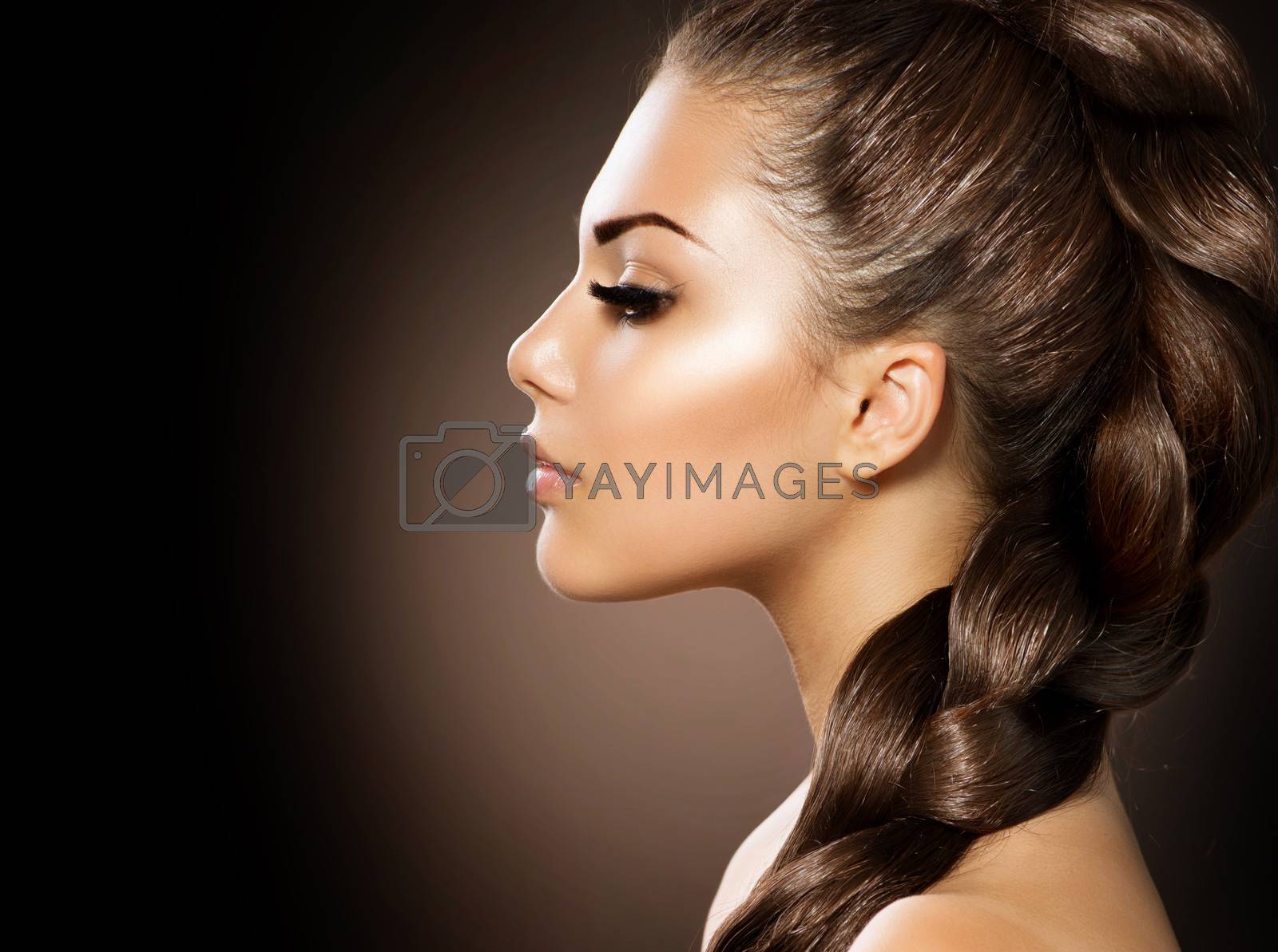 Royalty free image of Hair Braid. Beautiful Woman with Healthy Long Hair by SubbotinaA