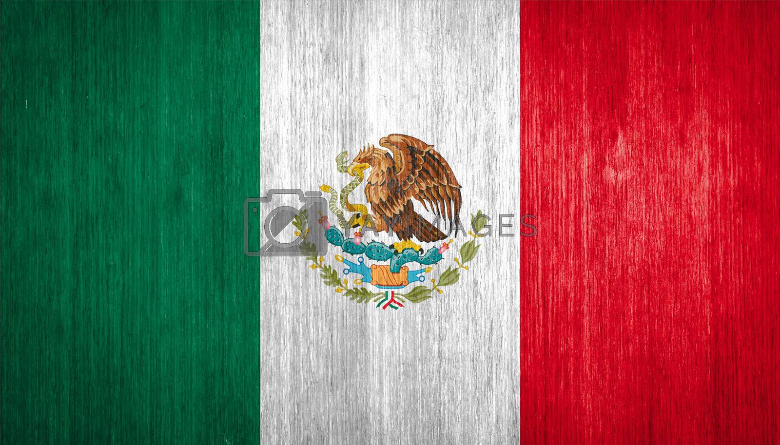 Royalty free image of Mexico Flag on wood background by pinkblue