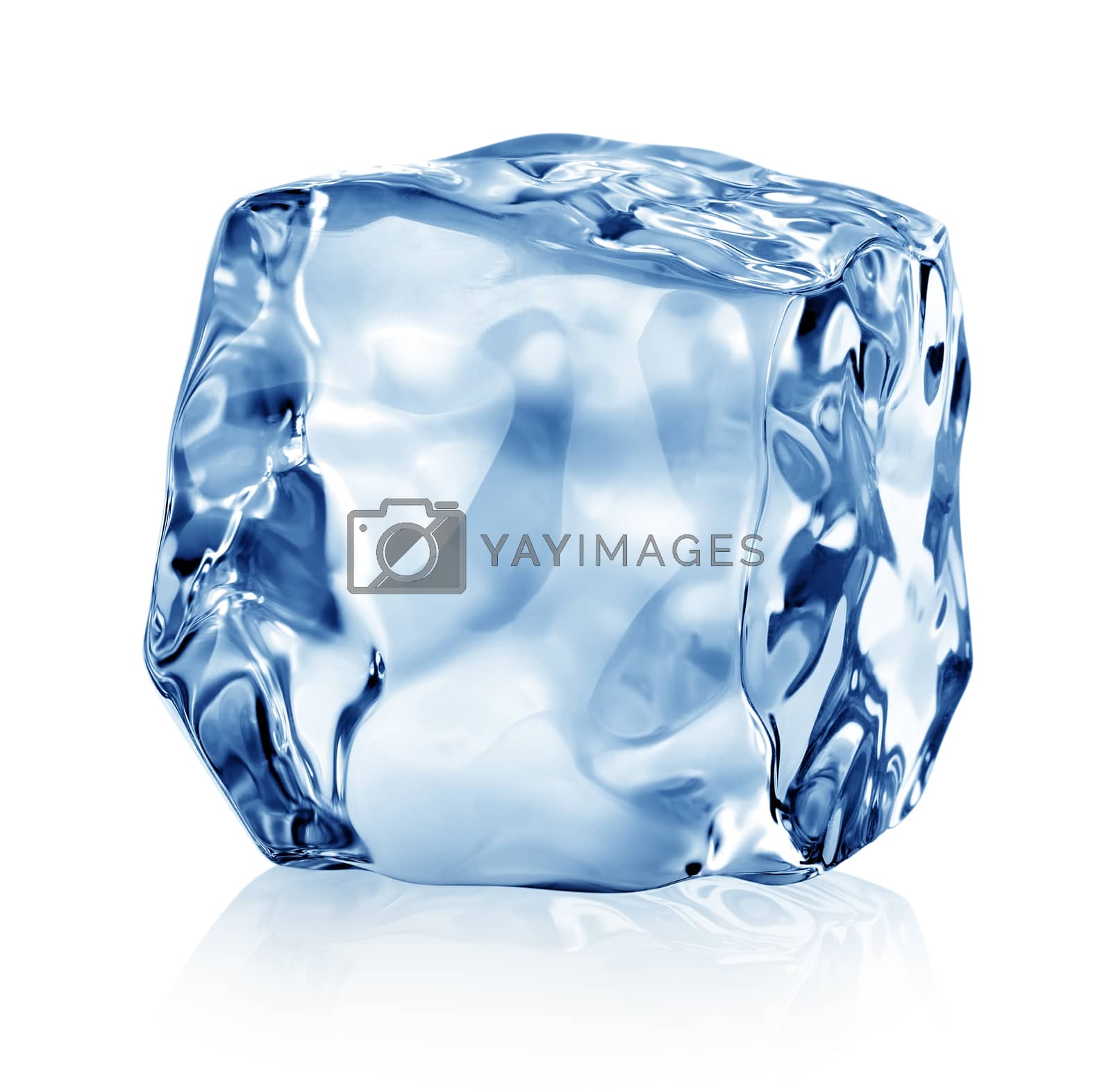Royalty free image of Cube of blue ice by Givaga