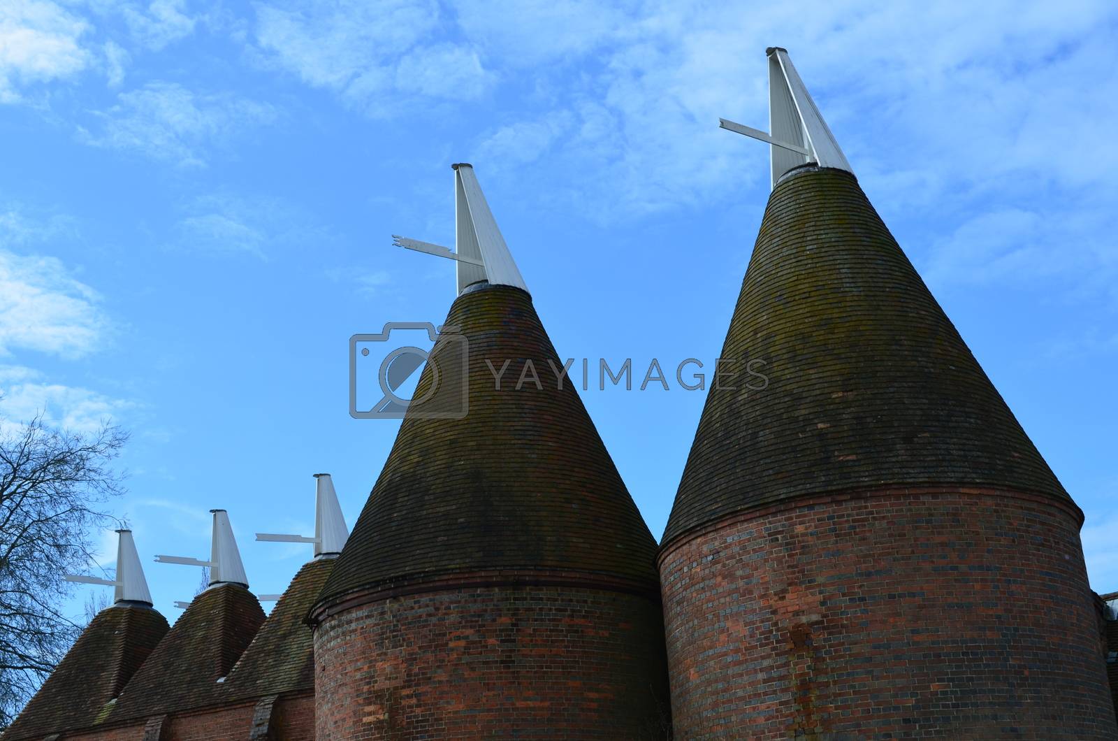 Royalty free image of Traditional Kent Oast House's. by bunsview