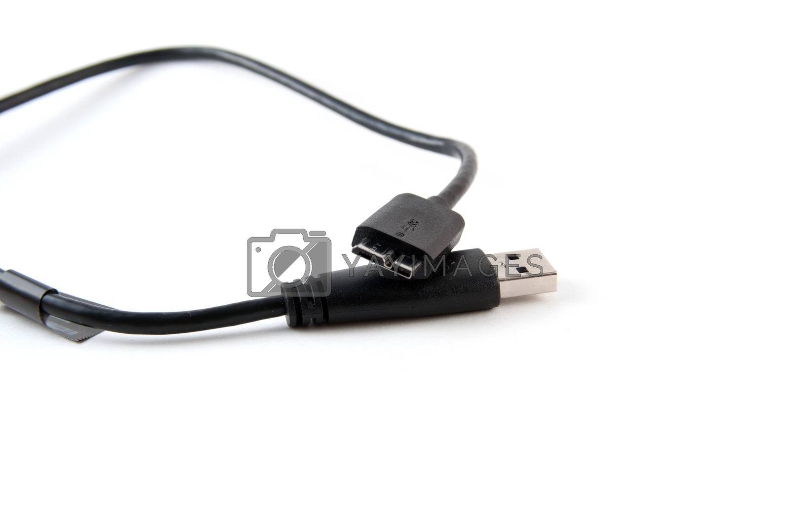 Royalty free image of USB 3 cable by daoleduc